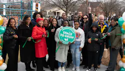 MWRD officials joined Space to Grow® project partners to cut the ribbon on the new schoolyard at Black Magnet Elementary School.
