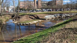 This 2021 picture shows a portion of the 1,000-foot Brushy Creek streambank restoration project. This 2021 picture shows a portion of the 1,000-foot Brushy Creek streambank restoration project.