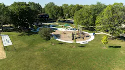 Aspen Trails Park in Mount Prospect received new amenities, but below is also an underground storage chamber to collect more stormwater.