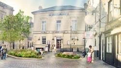 A rendering of the Mansfield rain garden. A rendering of the Mansfield rain garden.