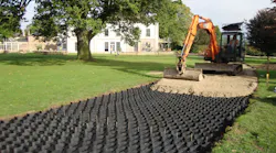 As part of an extensive renovation, a new service road was required for vehicles to access areas of the estate