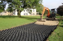 As part of an extensive renovation, a new service road was required for vehicles to access areas of the estate As part of an extensive renovation, a new service road was required for vehicles to access areas of the estate