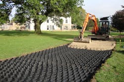 As part of an extensive renovation, a new service road was required for vehicles to access areas of the estate