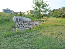 The Manavon Elementary School site was a former golf course with an adjacent high-quality stream. The Manavon Elementary School site was a former golf course with an adjacent high-quality stream.