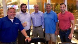 Fernando Pasquel (middle) with colleagues at a Low Impact Development Conference. Fernando Pasquel (middle) with colleagues at a Low Impact Development Conference.