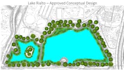 Architect’s rendering of Lake Rialto project. Mayor Robertson said, “Rialto residents can look forward to enjoying the lake’s open spaces, hiking trails and environmental education programs. Special programs for children will enable them to get a taste of the great outdoors right in their own city.' Architect’s rendering of Lake Rialto project. Mayor Robertson said, “Rialto residents can look forward to enjoying the lake’s open spaces, hiking trails and environmental education programs. Special programs for children will enable them to get a taste of the great outdoors right in their own city.'