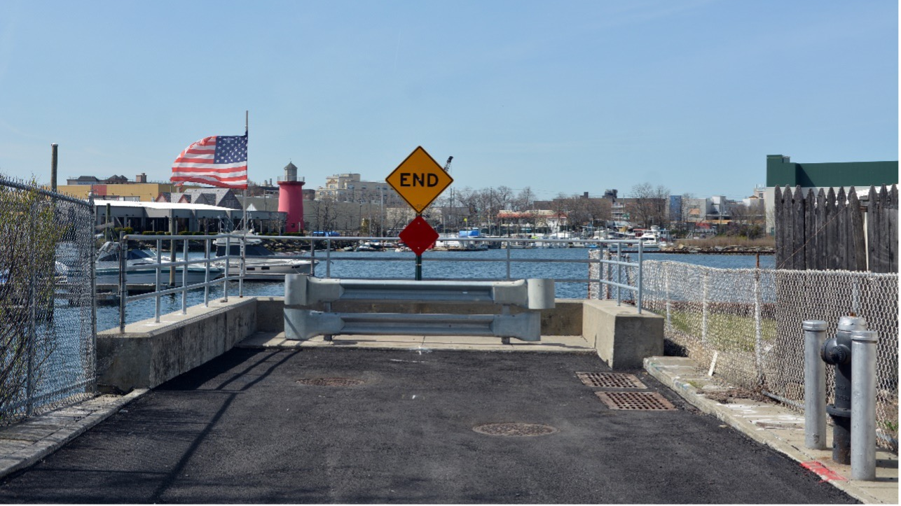 One of two new bulkheads created by the project adjacent to Shell Bank Creek.