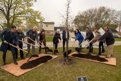 MWRD Commissioner Mariyana Spyropoulos and Commissioner Patricia Theresa Flynn joined Niles Mayor George D. Alpogianis and the Village of Niles Board of Trustees last month to celebrate the completion of the Golf Mill Park stormwater project. MWRD Commissioner Mariyana Spyropoulos and Commissioner Patricia Theresa Flynn joined Niles Mayor George D. Alpogianis and the Village of Niles Board of Trustees last month to celebrate the completion of the Golf Mill Park stormwater project.