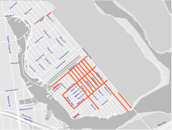 Work took place on more than 60 individual blocks in Gerritsen Beach, an area that was damaged extensively during Superstorm Sandy. Work took place on more than 60 individual blocks in Gerritsen Beach, an area that was damaged extensively during Superstorm Sandy.