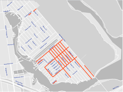 Work took place on more than 60 individual blocks in Gerritsen Beach, an area that was damaged extensively during Superstorm Sandy. Work took place on more than 60 individual blocks in Gerritsen Beach, an area that was damaged extensively during Superstorm Sandy.