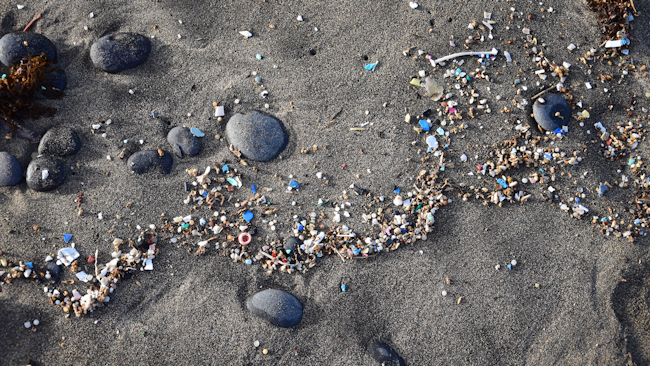 Microplastics that were fragmented from larger plastics are called secondary microplastics; they are known as primary microplastics if they originate from small size produced industrial beads, care products or textile fibers.