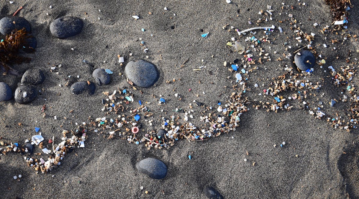 Microplastics that were fragmented from larger plastics are called secondary microplastics; they are known as primary microplastics if they originate from small size produced industrial beads, care products or textile fibers.