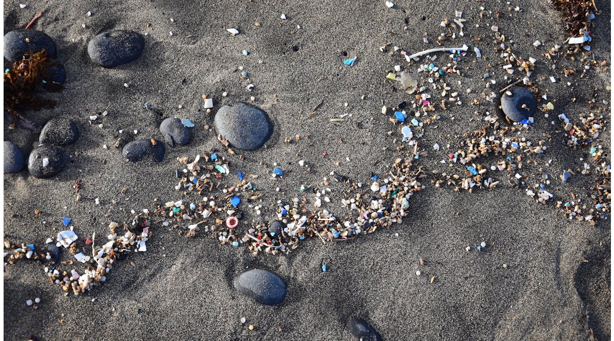 Microplastics that were fragmented from larger plastics are called secondary microplastics; they are known as primary microplastics if they originate from small size produced industrial beads, care products or textile fibers.
