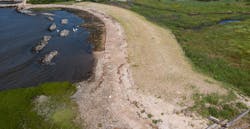 The Fenwick coast following Hurricane Henri in August 2021. The Fenwick coast following Hurricane Henri in August 2021.