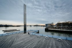 The custom designed Nash Run Trash Trap in Washington, D.C.'s Anacostia River is one of the few devices capturing trash throughout the water column. The custom designed Nash Run Trash Trap in Washington, D.C.'s Anacostia River is one of the few devices capturing trash throughout the water column.