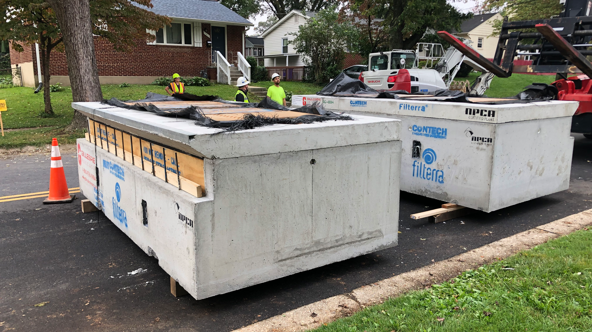 Three of the BMPs used in this project were traditional land-based systems facilities, including bioretention, rain gardens and downspout rain barrels.
