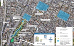 Hollenbeck plans to implement diversions from influent storm drains, diverting flows to a subsurface storage unit allowing storage and infiltration.