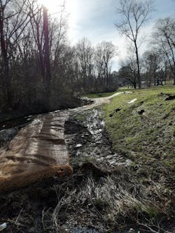 The project restored 1,200 feet of stream bank. The project restored 1,200 feet of stream bank.