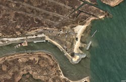 The design process incorporated breakwaters and jetties that were carefully placed to effectively disrupt the current and sediment transport. The design process incorporated breakwaters and jetties that were carefully placed to effectively disrupt the current and sediment transport.