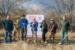 Groundbreaking participants included (L to R) Perry Harvester, Washington State Department of Fish and Wildlife; Lt. Col. Cherise Lao, U.S. Army Corps of Engineers, Seattle District; Joel Freudenthal, former Yakima County Water Resources Strategic Manager; Yakima County Commissioner, District 2, Kyle Curtis; Wendy Christensen, U.S. Bureau of Reclamation; David Blodgett, Yakima Nation and Marc Duboiski, Washington State Recreation and Conservation Office. Groundbreaking participants included (L to R) Perry Harvester, Washington State Department of Fish and Wildlife; Lt. Col. Cherise Lao, U.S. Army Corps of Engineers, Seattle District; Joel Freudenthal, former Yakima County Water Resources Strategic Manager; Yakima County Commissioner, District 2, Kyle Curtis; Wendy Christensen, U.S. Bureau of Reclamation; David Blodgett, Yakima Nation and Marc Duboiski, Washington State Recreation and Conservation Office.