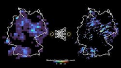 KIT researchers use AI to produce highly resolved radar films from coarsely resolved maps in order to better forecast local precipitation events. KIT researchers use AI to produce highly resolved radar films from coarsely resolved maps in order to better forecast local precipitation events.