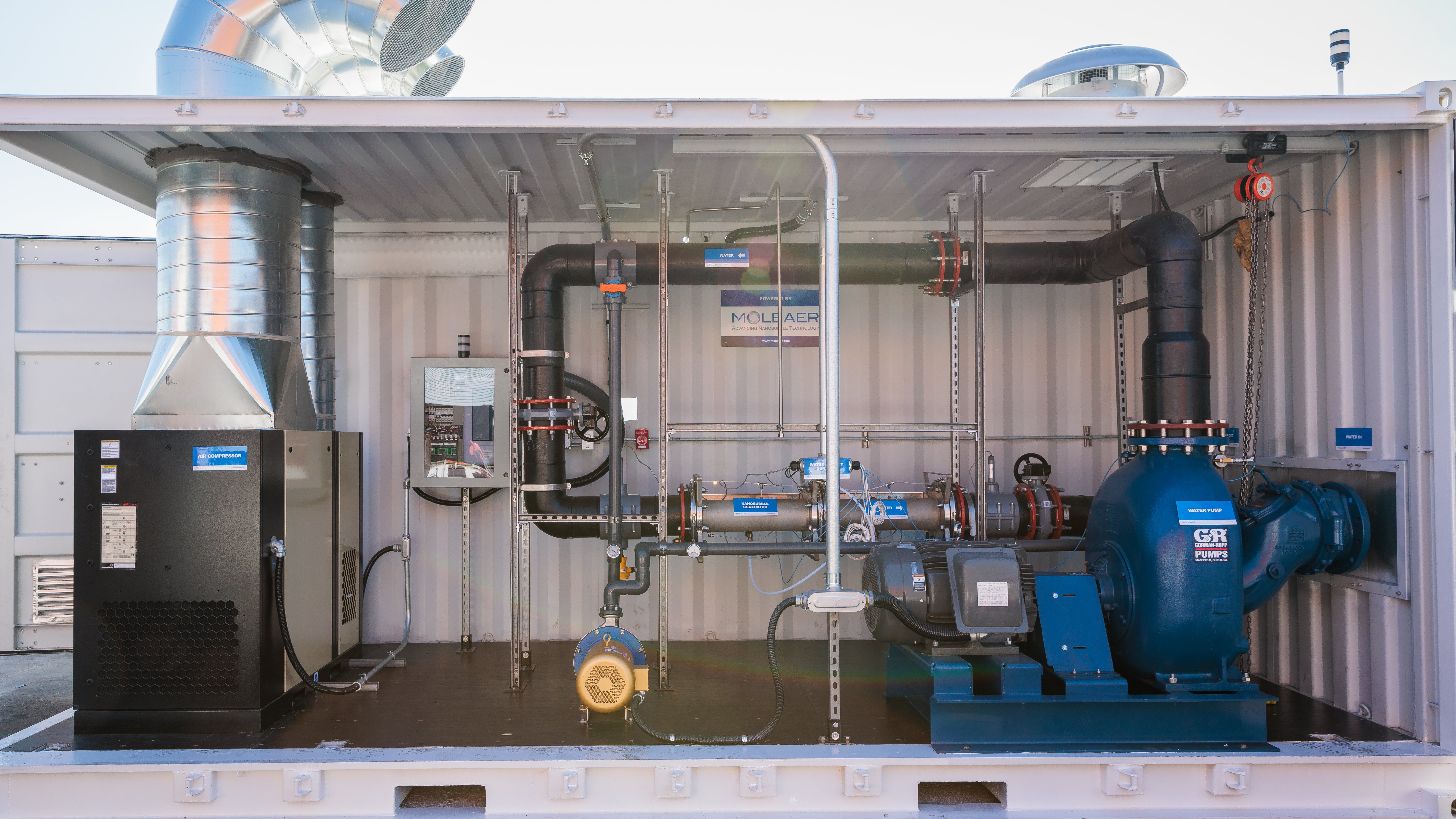 This custom-built nanobubble generator byMoleaer will help treat the algae-impaired lake with a chemical-free solution.