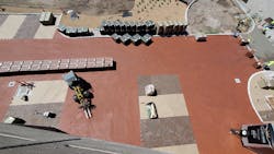 Permeable pavers are a resilient green stormwater infrastructure solution for Kansas City's Central Industrial District, collecting and treating stormwater in the rock basin below. Permeable pavers are a resilient green stormwater infrastructure solution for Kansas City's Central Industrial District, collecting and treating stormwater in the rock basin below.