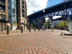 Permeable pavements are now used relatively often in Cuyahoga County, Ohio, including Flats East Bank. Permeable pavements are now used relatively often in Cuyahoga County, Ohio, including Flats East Bank.