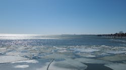 Ice on the lake in St. Claire Shores, Michigan. Ice on the lake in St. Claire Shores, Michigan.
