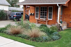 The 2024 guide explains how rain gardens can be used to meet the stormwater management requirements of new development posed by the Washington State Department of Ecology. Photo Credit: Rain Dog Designs, Gig Harbor, WA