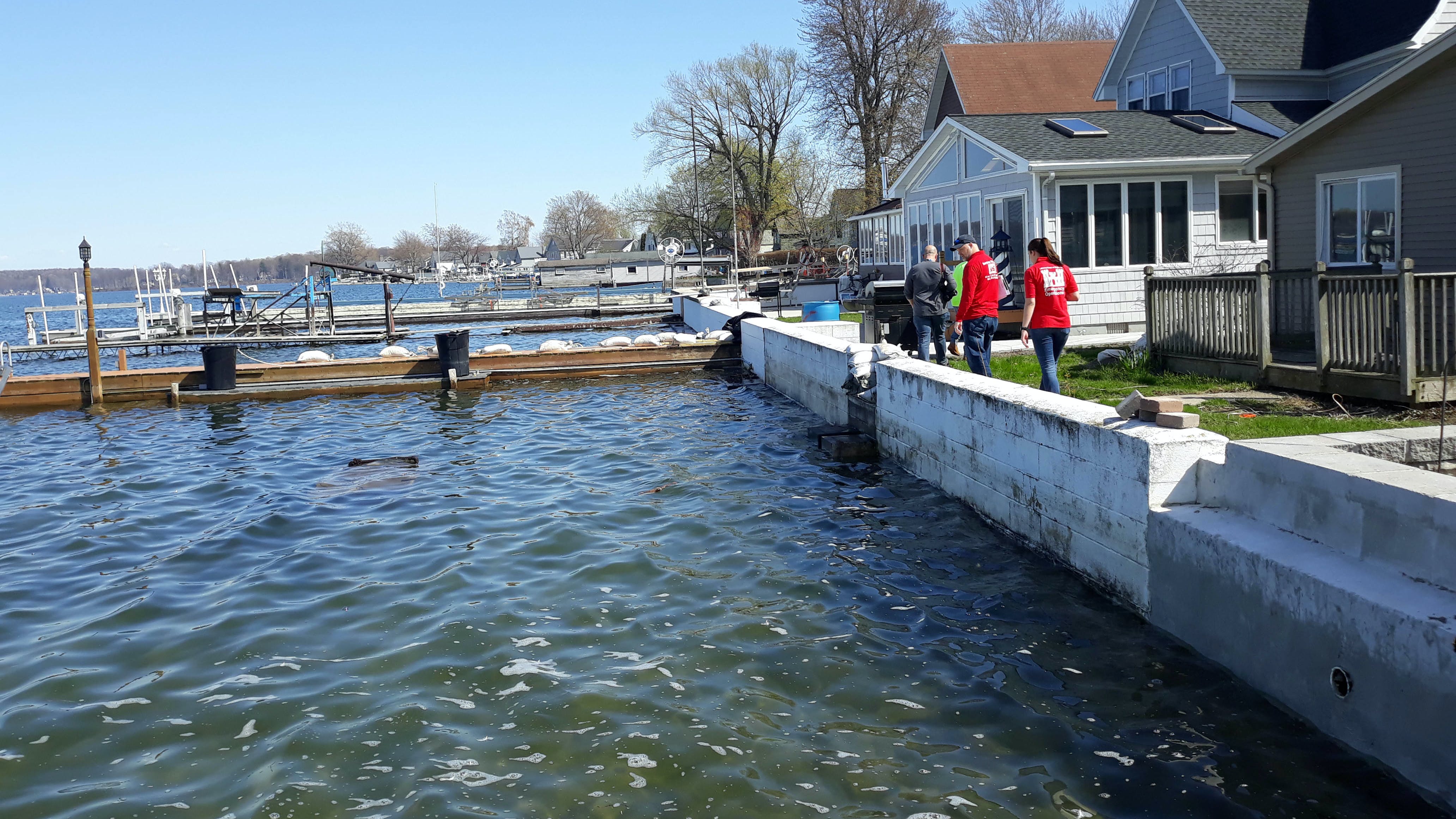 The USACE Buffalo District deployed a technical team to assist the Village of Sodus with proper sandbag placement, May 6, 2019. The Village of Sodus requested the Buffalo District&rsquo;s assistance as rising water on Lake Ontario threatens to flood areas of the shoreline.