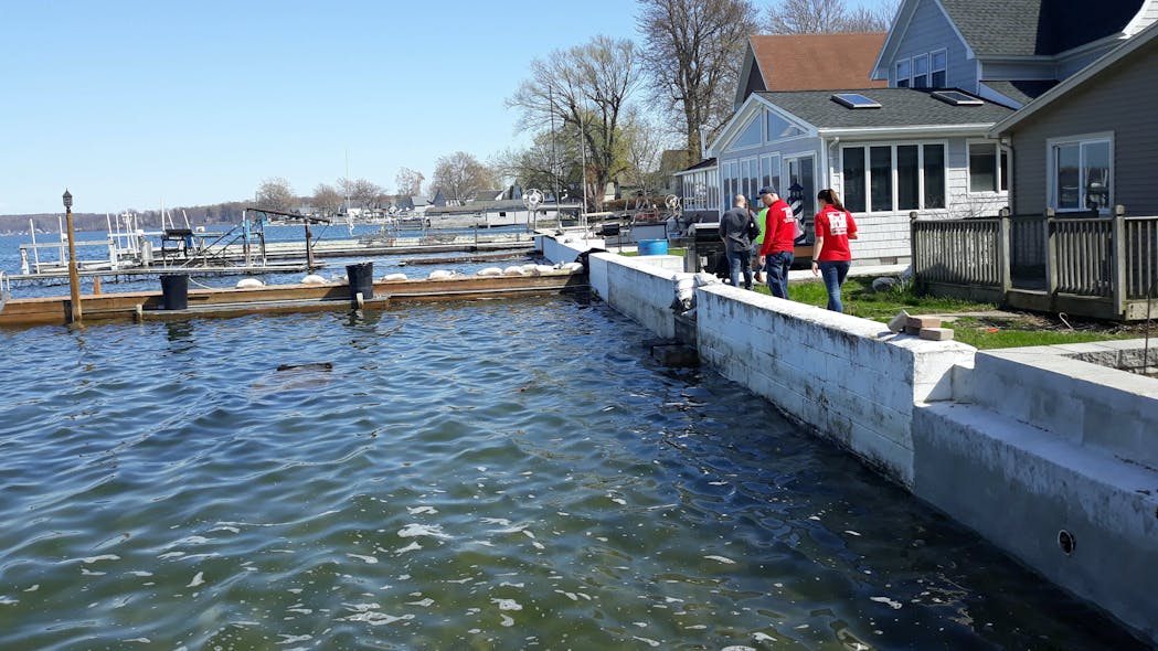 The USACE Buffalo District deployed a technical team to assist the Village of Sodus with proper sandbag placement, May 6, 2019. The Village of Sodus requested the Buffalo District&rsquo;s assistance as rising water on Lake Ontario threatens to flood areas of the shoreline.