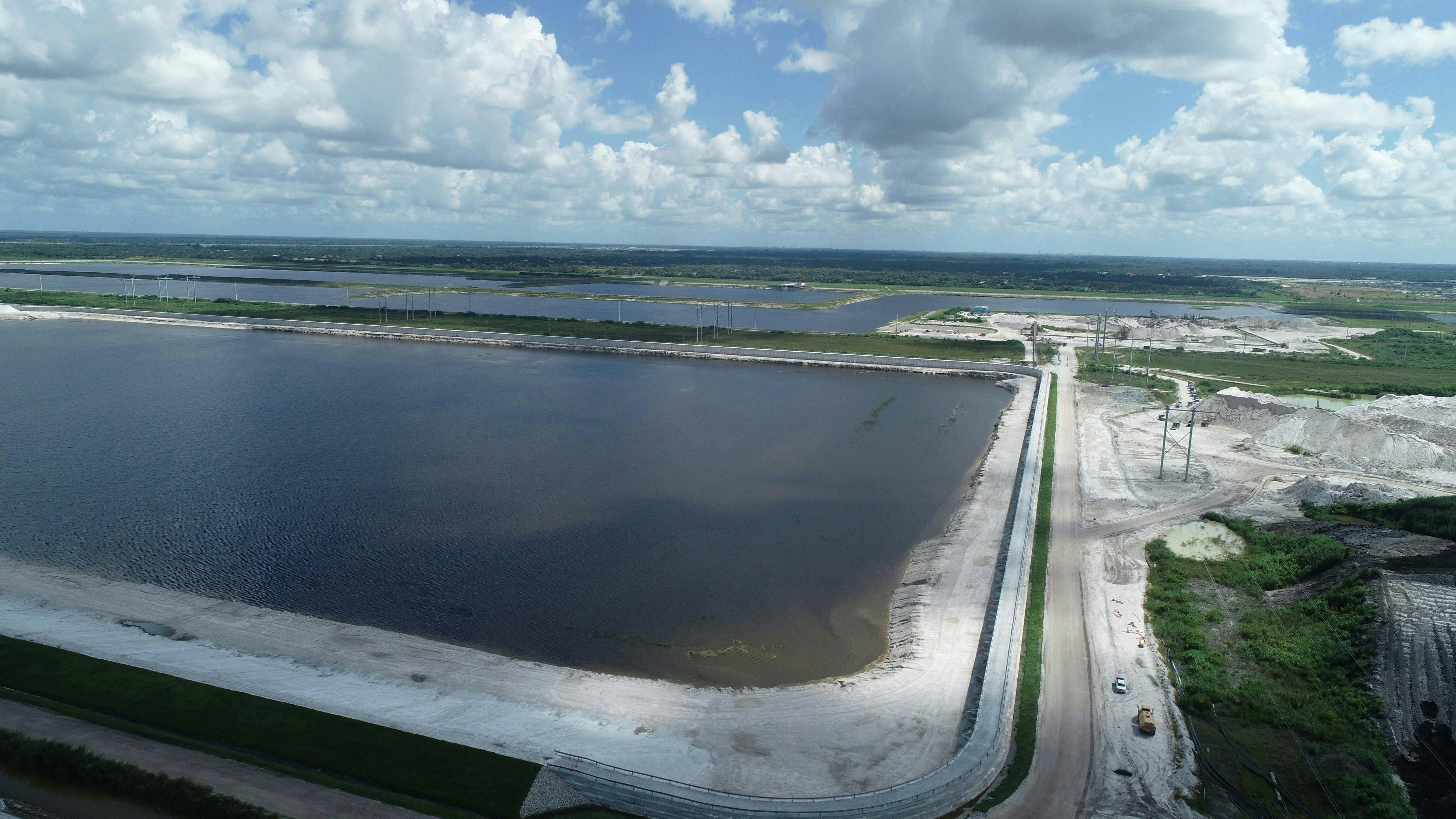 The project has a storage capacity of 14,000 acre-feet and allows for utility withdrawals of 35 million gallons per day of raw water.