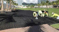 Permeable pavements store precipitation and water in a stone reservoir beneath the blocks, that are eventually infiltrated into the groundwater reserves. Permeable pavements store precipitation and water in a stone reservoir beneath the blocks, that are eventually infiltrated into the groundwater reserves.