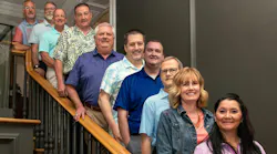 The past and current PPI Board of Directors, from top, Doug Keller, LyondellBasell, past chair, Jim Johnston, McElroy, vice chair, Gary Morgan, Borealis, chair, David Fink, president, PPI, Carl Baker, Shell Polymers, Power & Communications Division past chair, Dell Doyle, Dow, advisory council representative, Dustin Langston, WL Plastics, Energy Piping Systems Division past chair, Stefan Lupke Croma, Drainage Division past chair, Kate Olinger, Uponor, treasurer, and Barb Donaldson, Sovereign Pipe, Municipal & Industrial Division past chair. Not pictured, Joe Poniatowski, Asahi-America, PPI Building & Construction Division past chair.