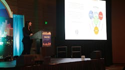 Sunny Wescott delivers the keynote speech at StormCon 2024. Photo credit: Erin Rowe Sunny Wescott delivers the keynote speech at StormCon 2024. Photo credit: Erin Rowe