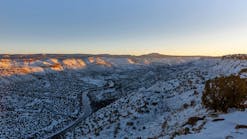A view of the Rio Grande River in Los Alamos County, New Mexico. A view of the Rio Grande River in Los Alamos County, New Mexico.
