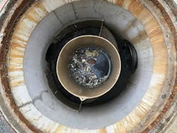 Proprietary swirl concentrators collect debris that can easily be removed by vac truck Proprietary swirl concentrators collect debris that can easily be removed by vac truck