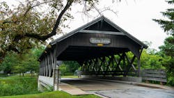 The Sleepy Hollow Covered Bridge over North Ten Mile Creek in Sylvania, Ohio The Sleepy Hollow Covered Bridge over North Ten Mile Creek in Sylvania, Ohio
