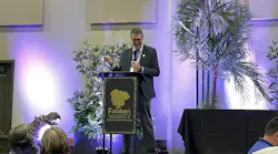 Harry Stark, founder of the Ohio Stormwater Conference, delivering the opening session speech.