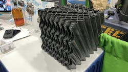 A portion of the StormSettler settling pack that promotes settlement and capture of sediments. A portion of the StormSettler settling pack that promotes settlement and capture of sediments.