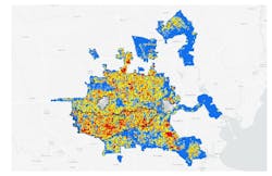 Figure 4: The City-wide Flood Damage Index (FDI) tool identifies high-risk flood areas. Figure 4: The City-wide Flood Damage Index (FDI) tool identifies high-risk flood areas.