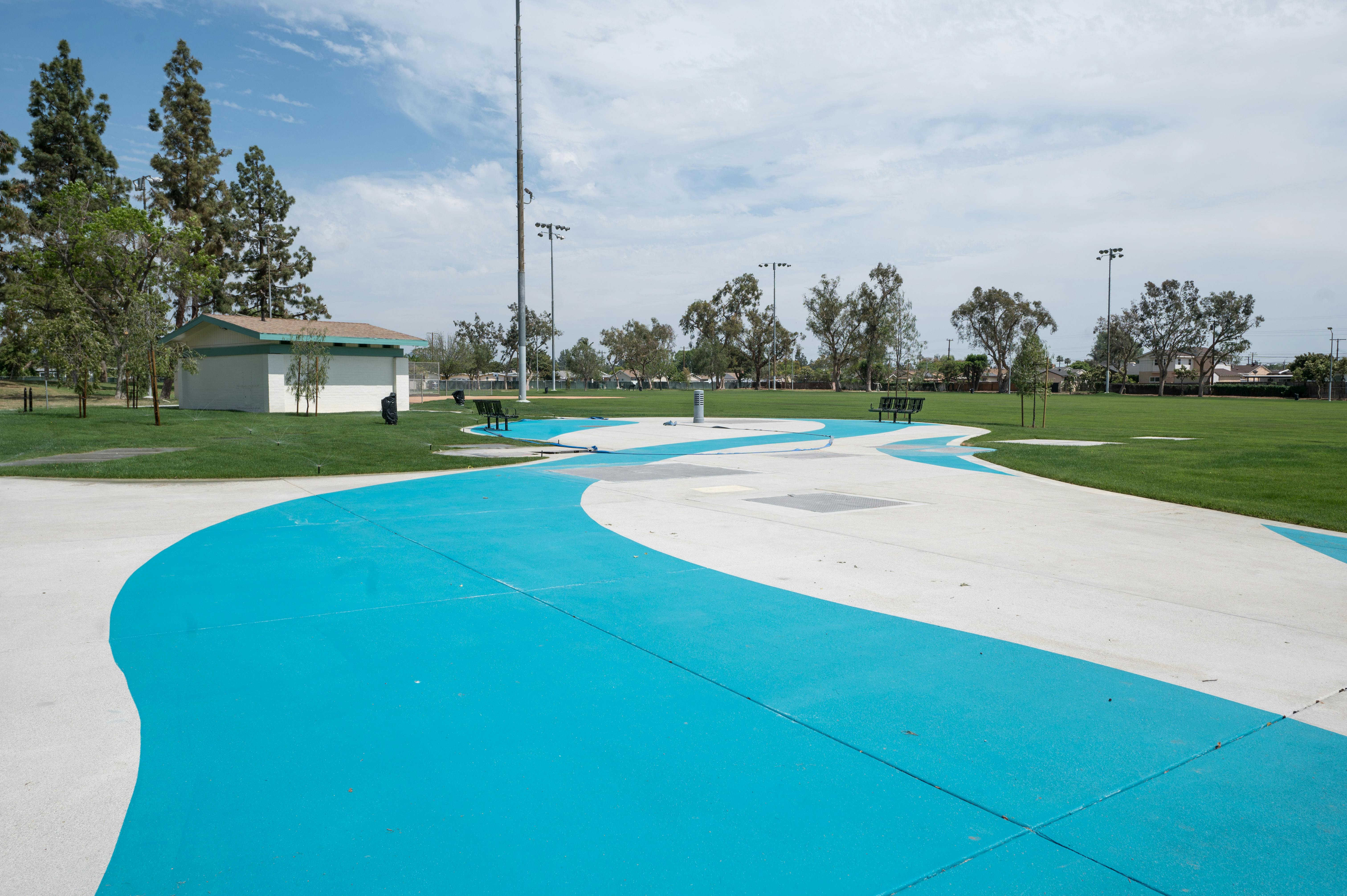 The project includes recreation elements including baseball fields, restrooms and more.