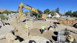 Canyon drain pipe and culvert installation. Canyon drain pipe and culvert installation.
