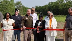 Stakeholders gathered in the Village of Glenwood, Illinois, to celebrate the opening of a new stormwater project on August 4, 2025. The project increases stormwater storage, reduces flooding and improves water quality. Photo credit: USACE Stakeholders gathered in the Village of Glenwood, Illinois, to celebrate the opening of a new stormwater project on August 4, 2025. The project increases stormwater storage, reduces flooding and improves water quality. Photo credit: USACE