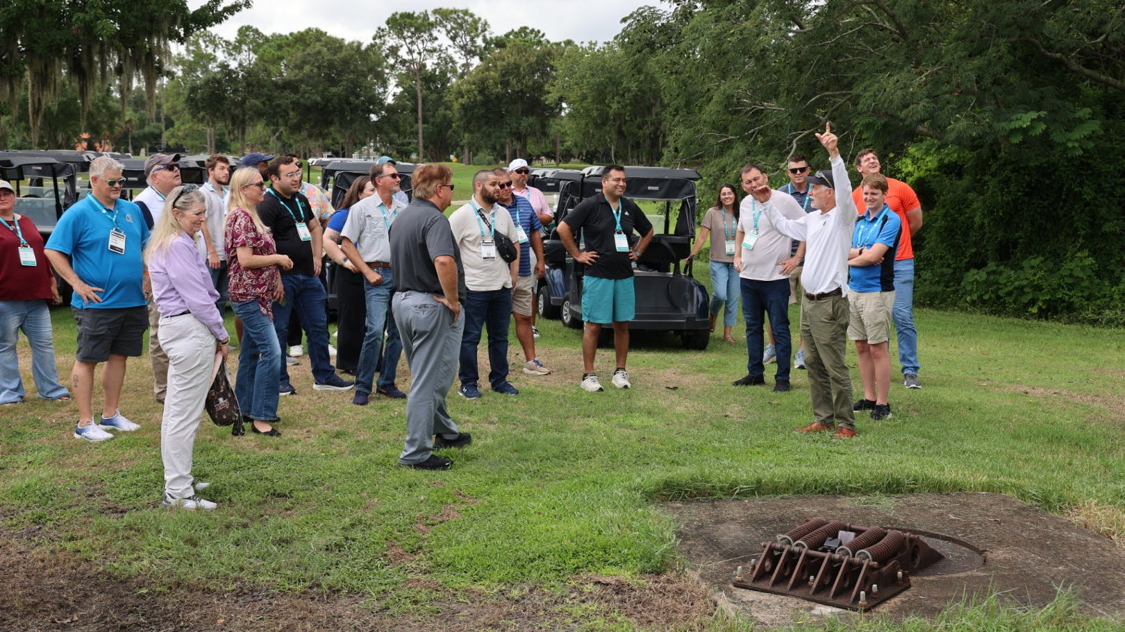 Attendees had the chance to view parts of the large storm drain and treatment system.