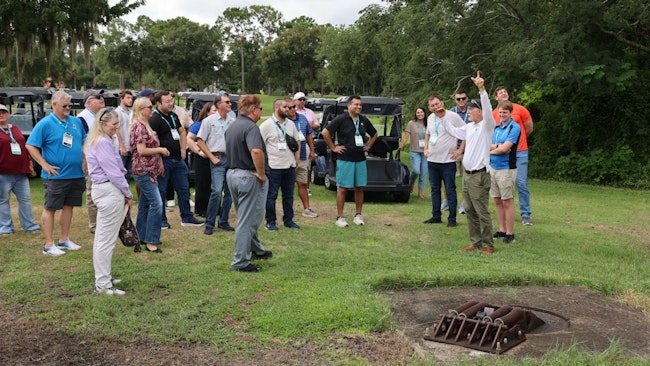 Attendees had the chance to view parts of the large storm drain and treatment system.