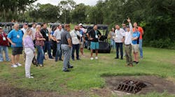 Attendees had the chance to view parts of the large storm drain and treatment system. Attendees had the chance to view parts of the large storm drain and treatment system.