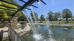 New circulation features keep pond water clear and moving. New circulation features keep pond water clear and moving.