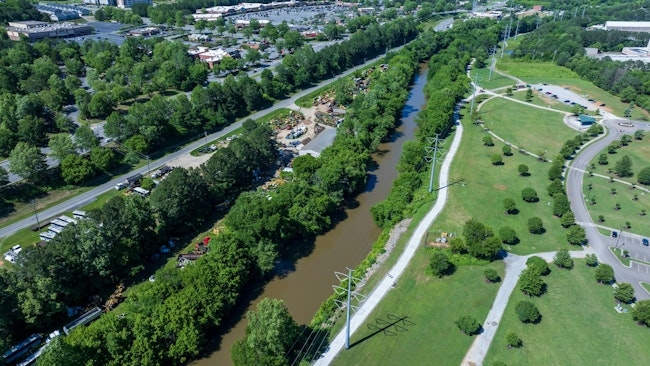 Etowah River Park in Canton, Georgia, USA
